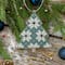 Wonderland Crafts Blue & Green Plaid Tree Ornament Bead Embroidery on Plastic Kit
